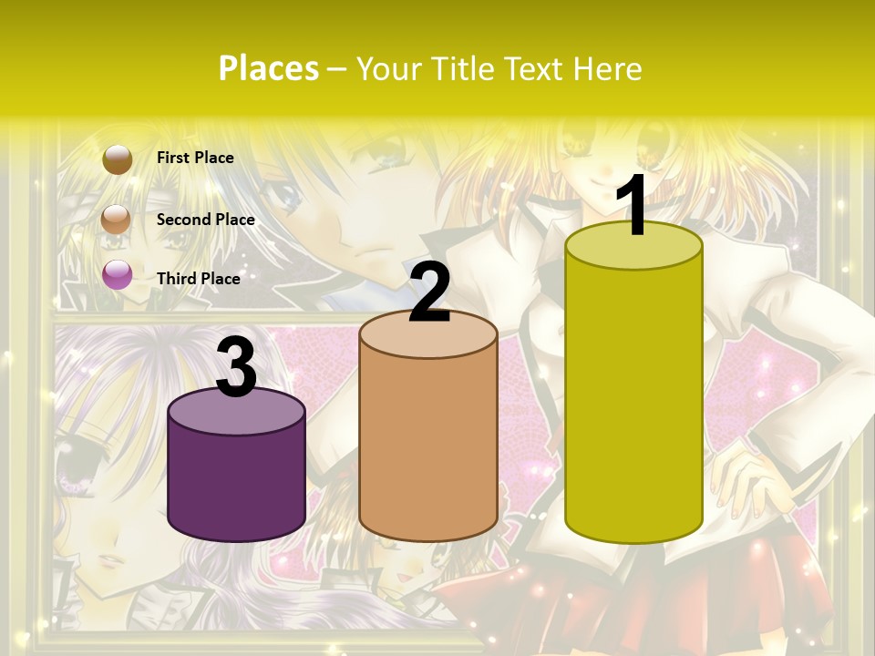 A Couple Of Anime Characters Standing Next To Each Other PowerPoint Template