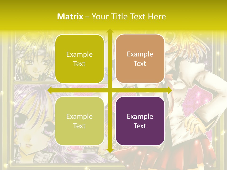 A Couple Of Anime Characters Standing Next To Each Other PowerPoint Template