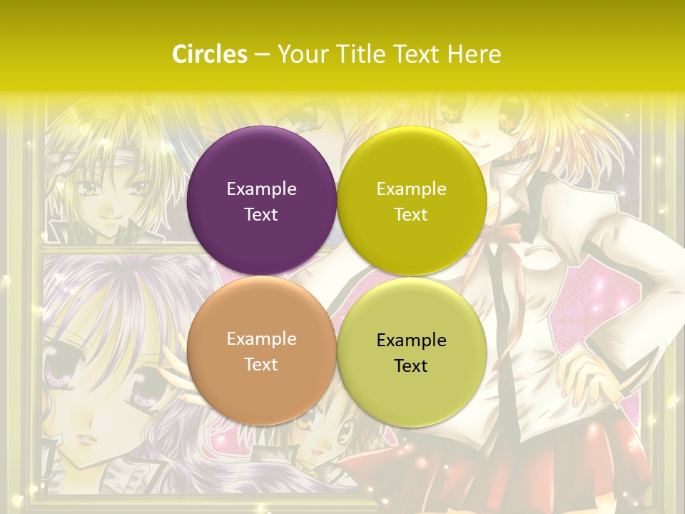 A Couple Of Anime Characters Standing Next To Each Other PowerPoint Template