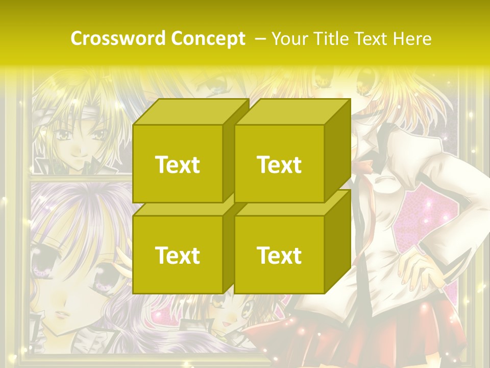A Couple Of Anime Characters Standing Next To Each Other PowerPoint Template