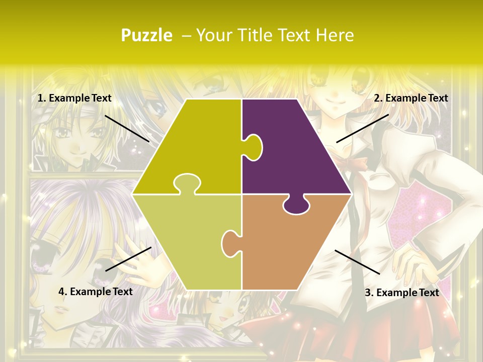 A Couple Of Anime Characters Standing Next To Each Other PowerPoint Template