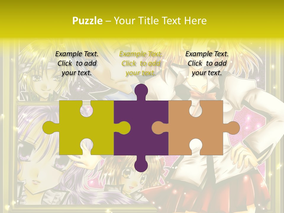 A Couple Of Anime Characters Standing Next To Each Other PowerPoint Template