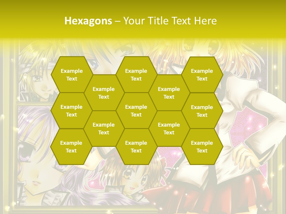 A Couple Of Anime Characters Standing Next To Each Other PowerPoint Template