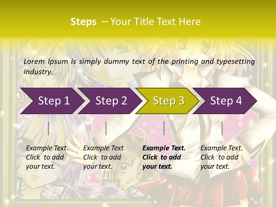 A Couple Of Anime Characters Standing Next To Each Other PowerPoint Template