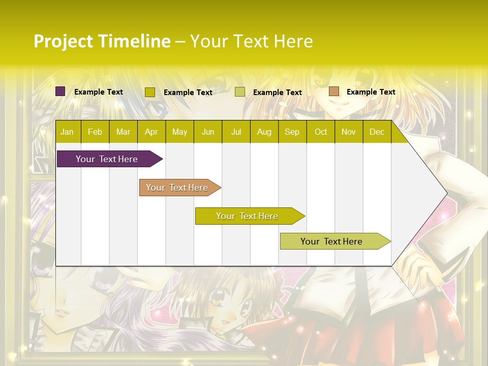 A Couple Of Anime Characters Standing Next To Each Other PowerPoint Template