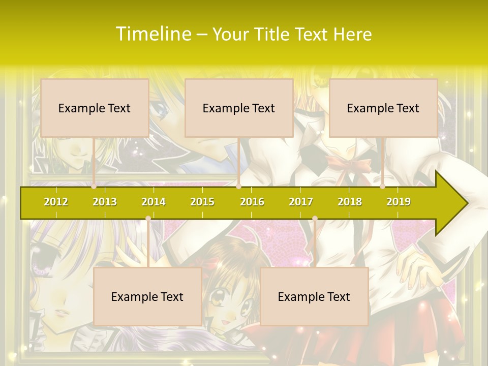 A Couple Of Anime Characters Standing Next To Each Other PowerPoint Template