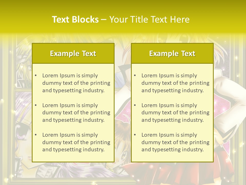 A Couple Of Anime Characters Standing Next To Each Other PowerPoint Template