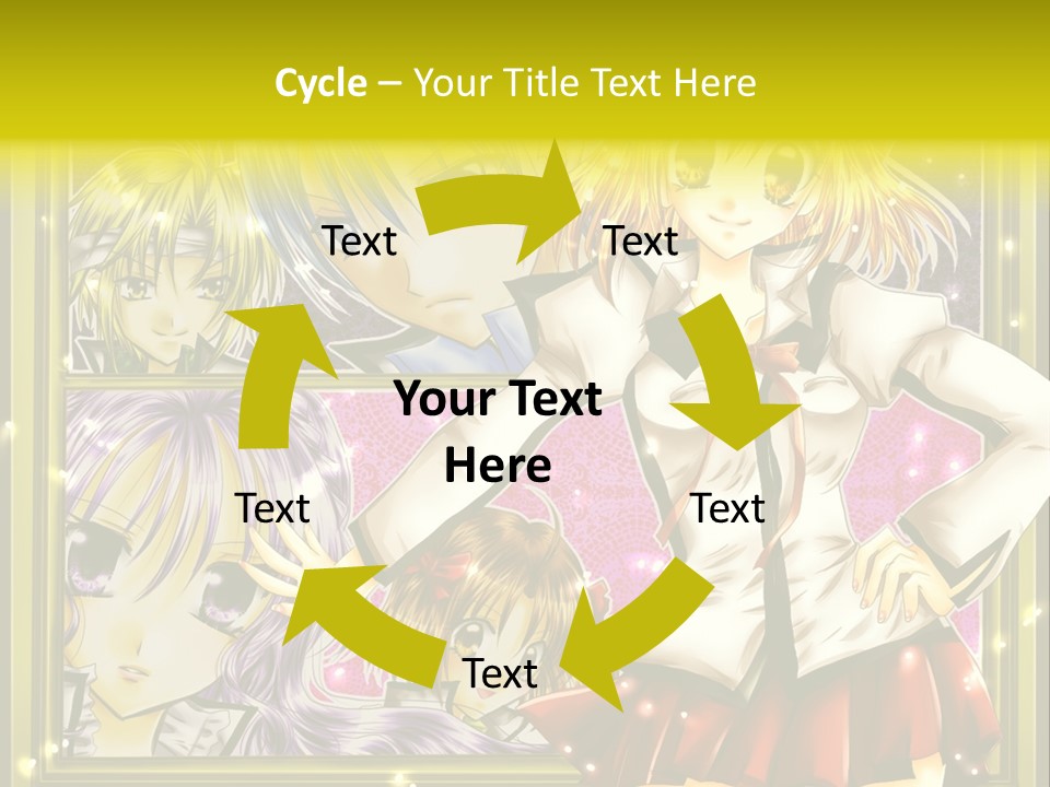 A Couple Of Anime Characters Standing Next To Each Other PowerPoint Template