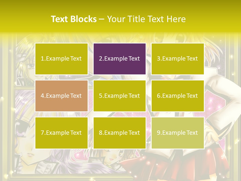 A Couple Of Anime Characters Standing Next To Each Other PowerPoint Template