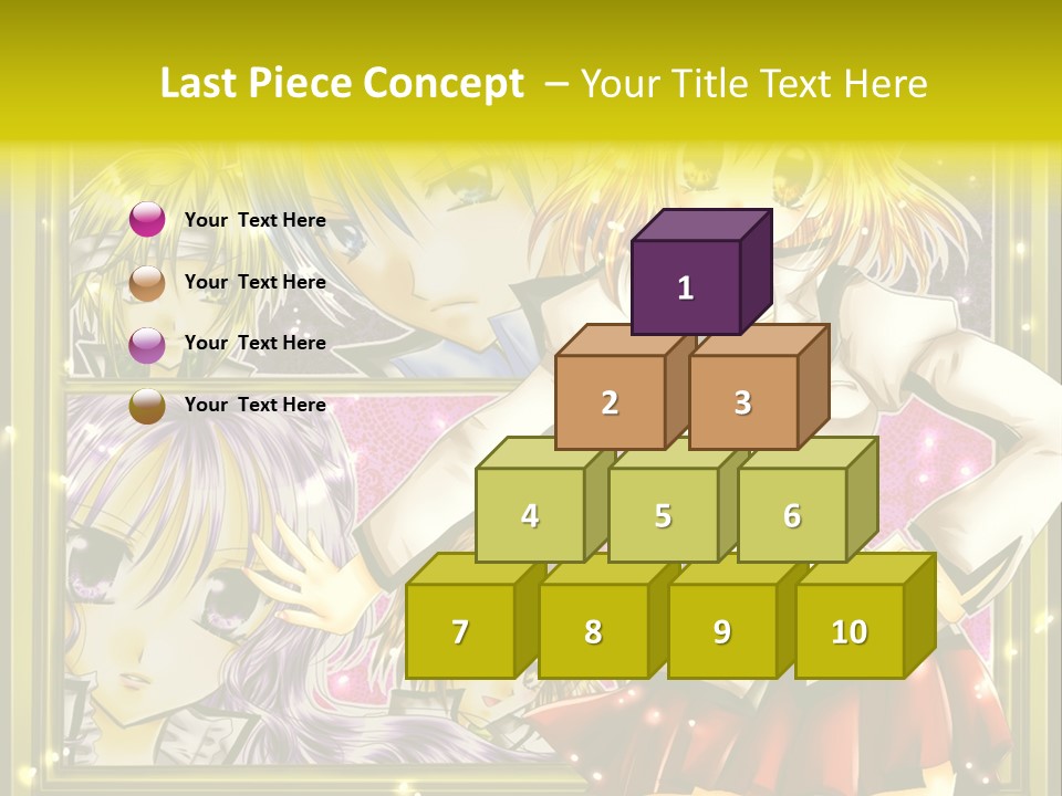 A Couple Of Anime Characters Standing Next To Each Other PowerPoint Template