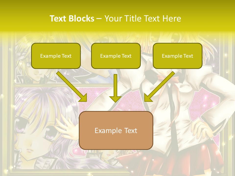 A Couple Of Anime Characters Standing Next To Each Other PowerPoint Template