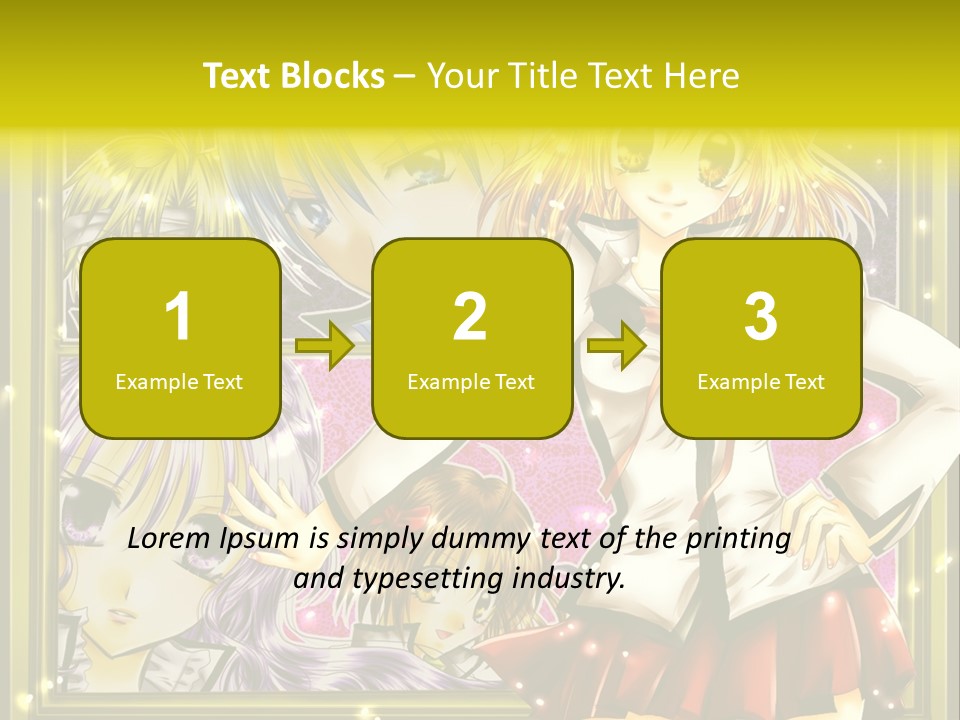 A Couple Of Anime Characters Standing Next To Each Other PowerPoint Template