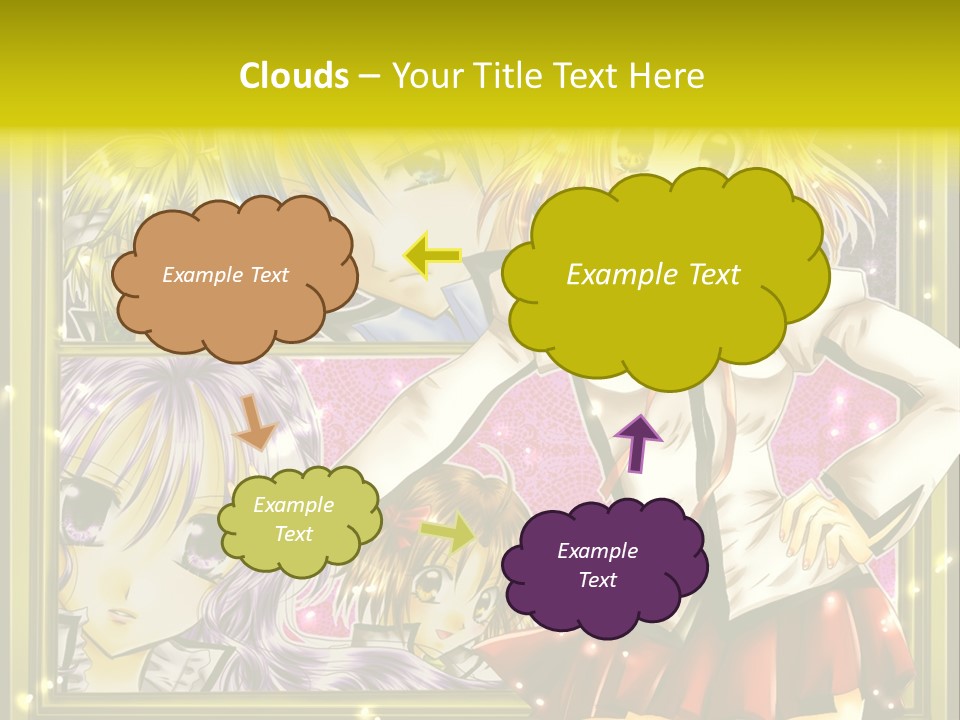 A Couple Of Anime Characters Standing Next To Each Other PowerPoint Template