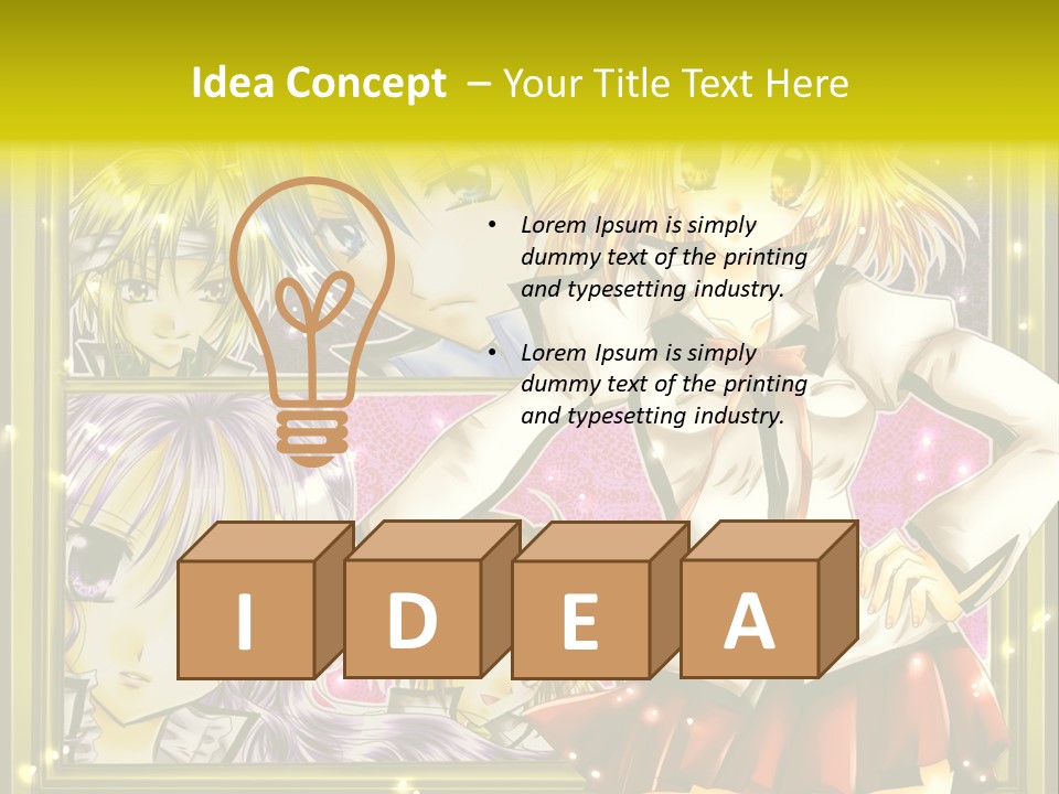 A Couple Of Anime Characters Standing Next To Each Other PowerPoint Template