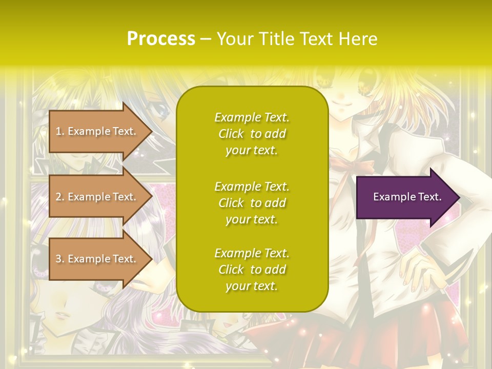 A Couple Of Anime Characters Standing Next To Each Other PowerPoint Template