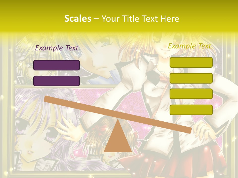 A Couple Of Anime Characters Standing Next To Each Other PowerPoint Template