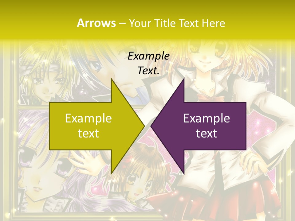 A Couple Of Anime Characters Standing Next To Each Other PowerPoint Template