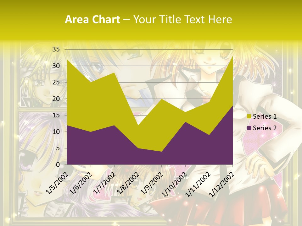 A Couple Of Anime Characters Standing Next To Each Other PowerPoint Template