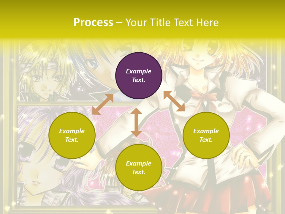 A Couple Of Anime Characters Standing Next To Each Other PowerPoint Template