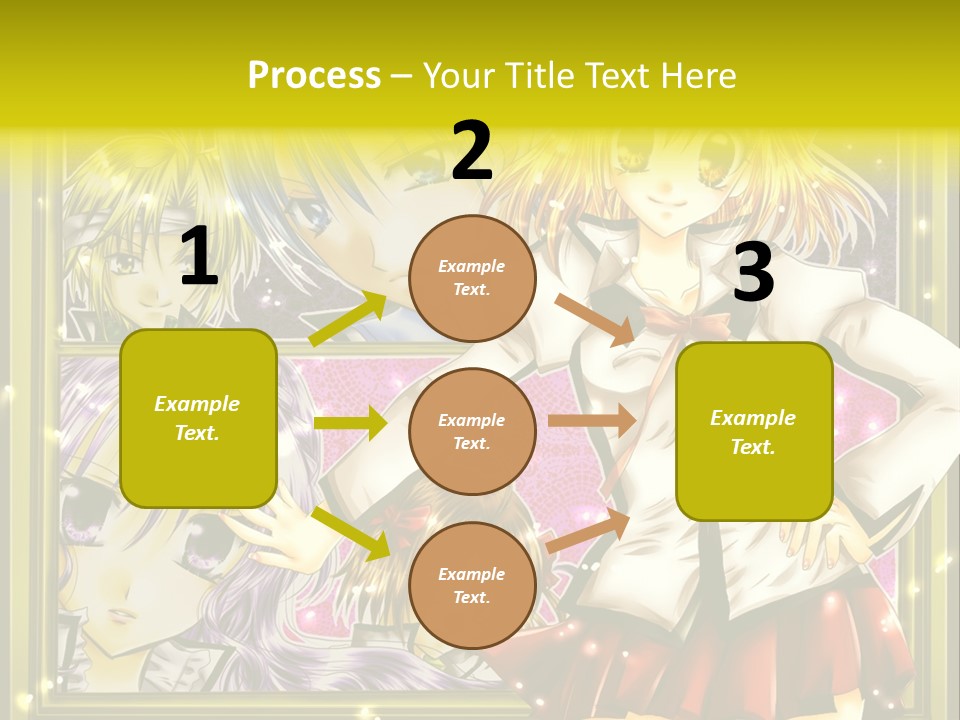 A Couple Of Anime Characters Standing Next To Each Other PowerPoint Template