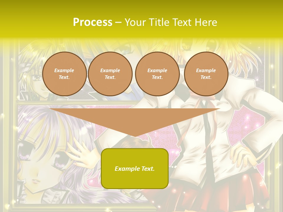 A Couple Of Anime Characters Standing Next To Each Other PowerPoint Template