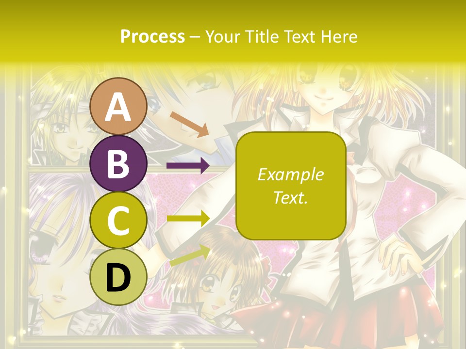 A Couple Of Anime Characters Standing Next To Each Other PowerPoint Template