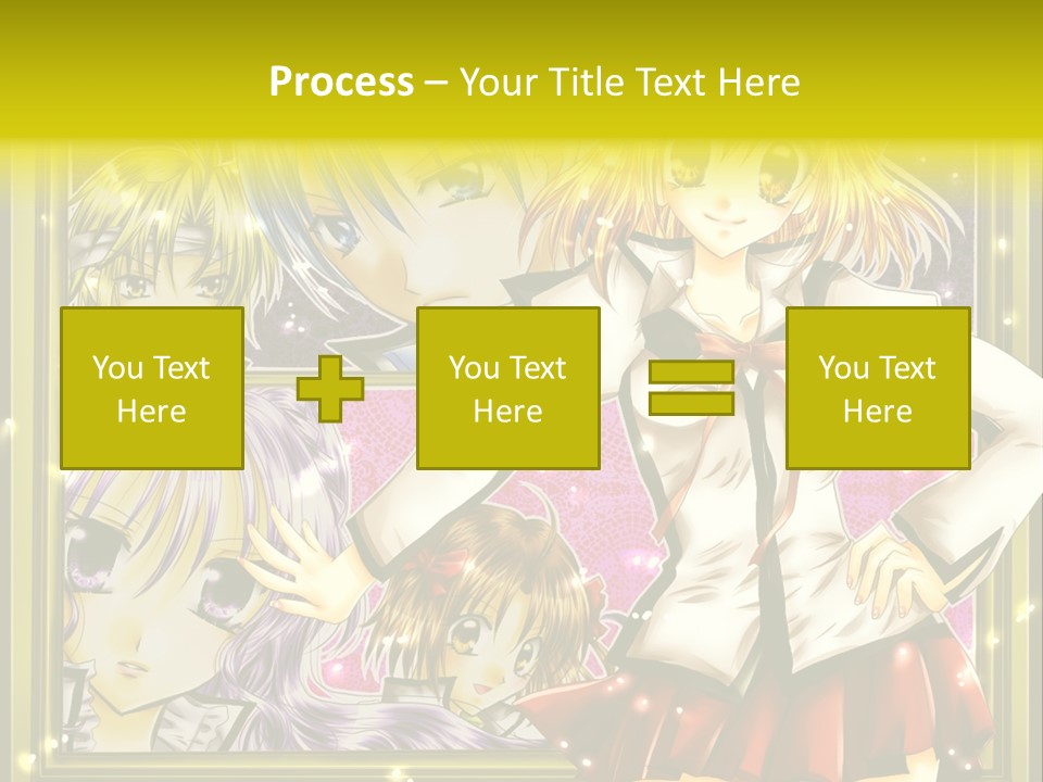 A Couple Of Anime Characters Standing Next To Each Other PowerPoint Template