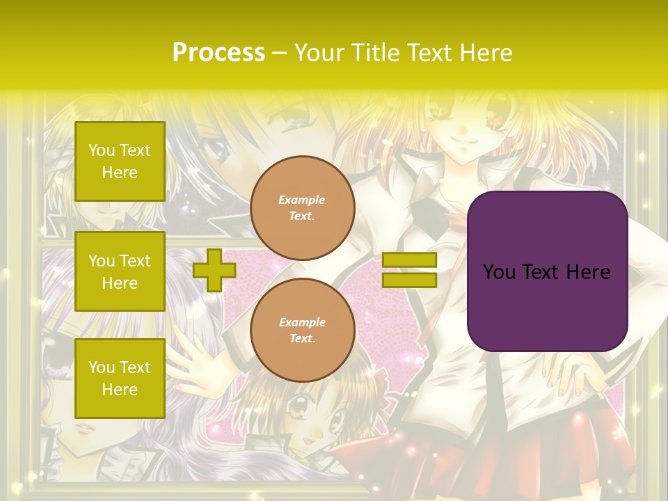 A Couple Of Anime Characters Standing Next To Each Other PowerPoint Template