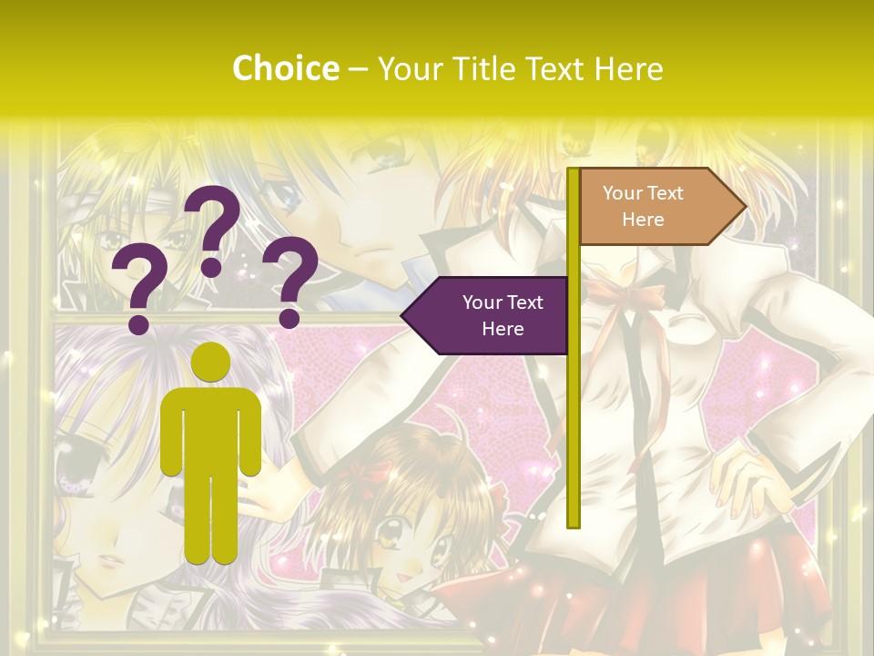 A Couple Of Anime Characters Standing Next To Each Other PowerPoint Template