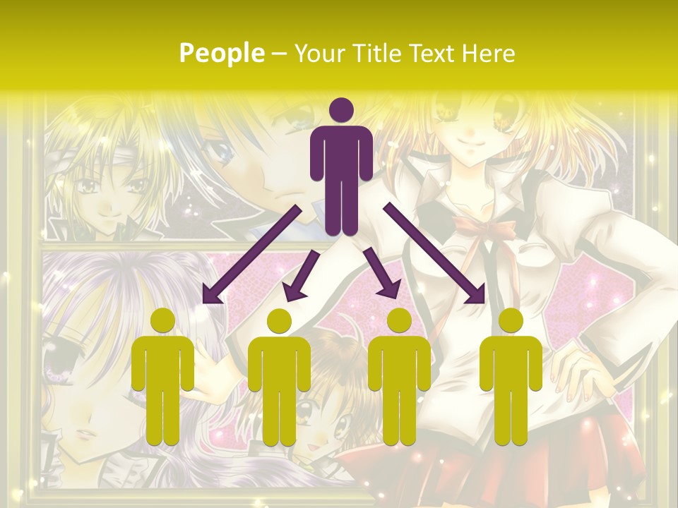 A Couple Of Anime Characters Standing Next To Each Other PowerPoint Template