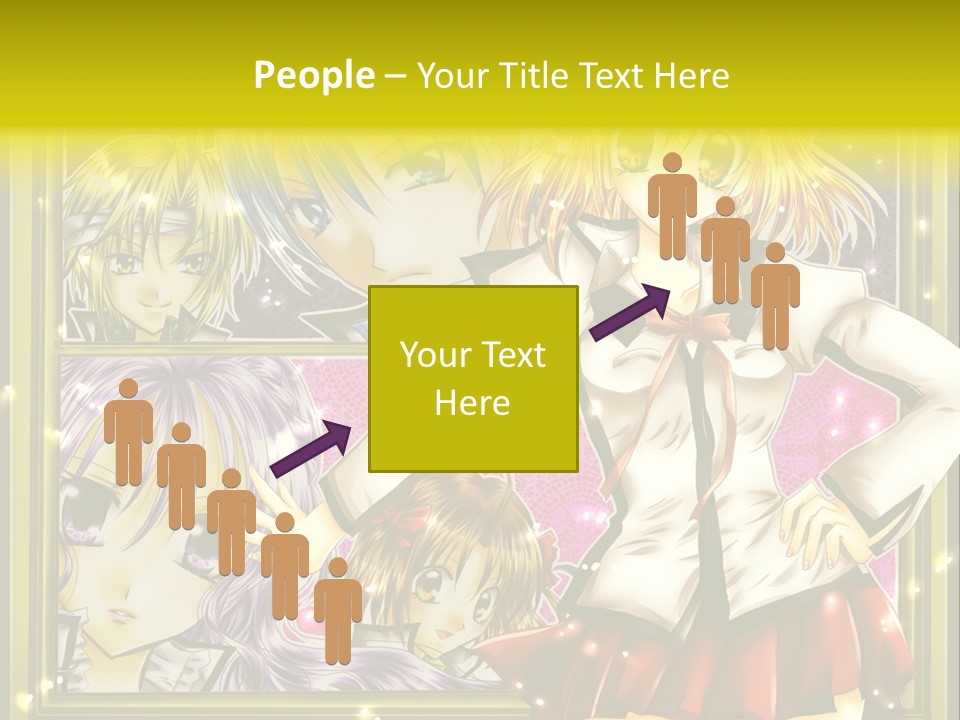 A Couple Of Anime Characters Standing Next To Each Other PowerPoint Template