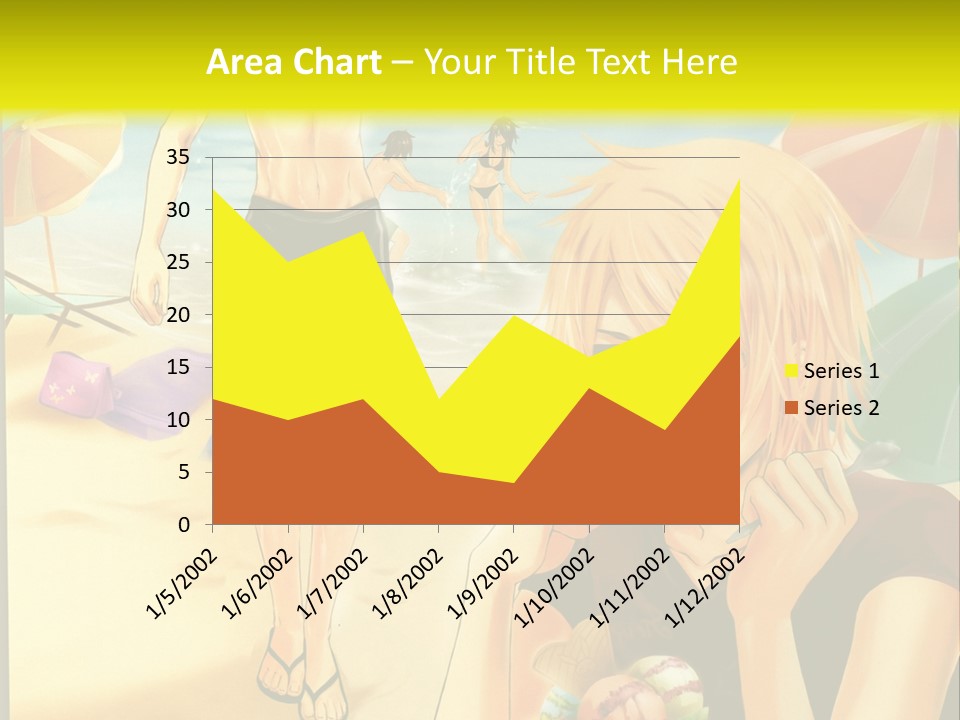 A Woman Sitting On A Beach Next To A Man PowerPoint Template
