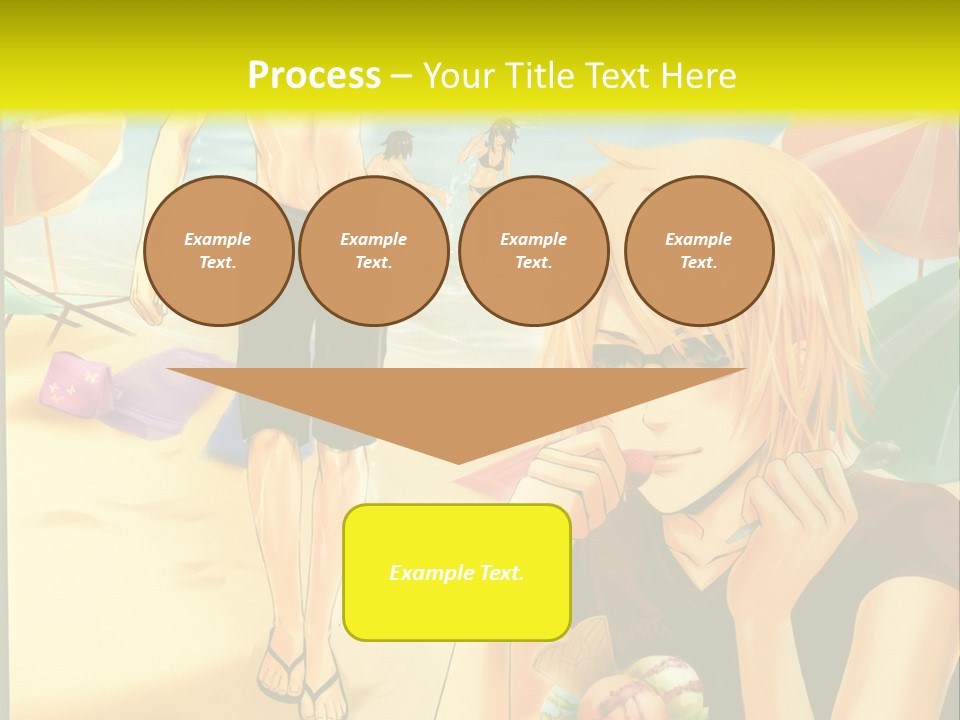 A Woman Sitting On A Beach Next To A Man PowerPoint Template