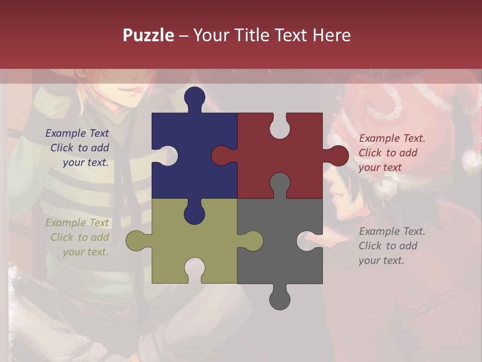 A Couple Of People Sitting Next To Each Other PowerPoint Template