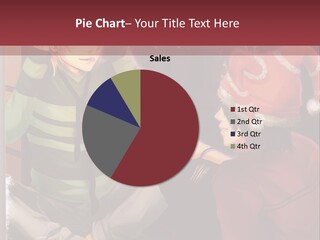 A Couple Of People Sitting Next To Each Other PowerPoint Template