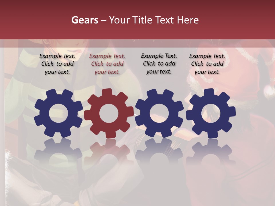 A Couple Of People Sitting Next To Each Other PowerPoint Template