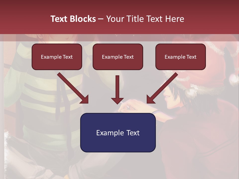 A Couple Of People Sitting Next To Each Other PowerPoint Template