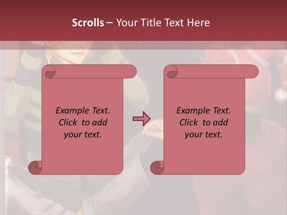 A Couple Of People Sitting Next To Each Other PowerPoint Template