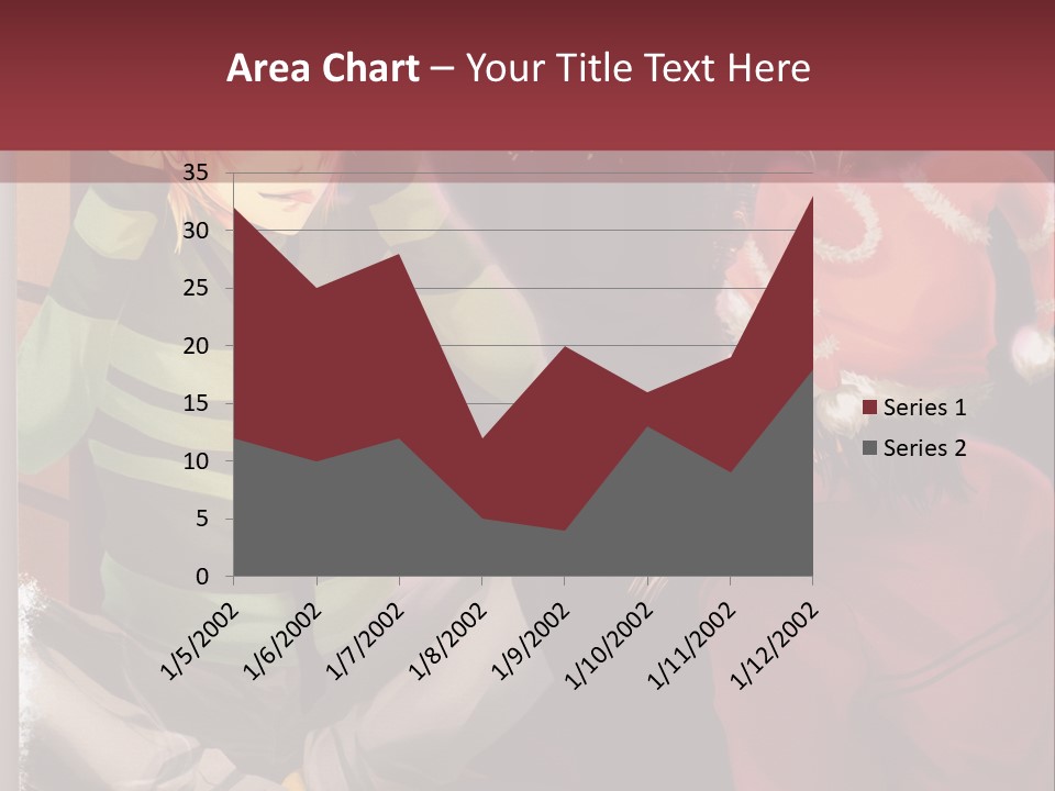 A Couple Of People Sitting Next To Each Other PowerPoint Template