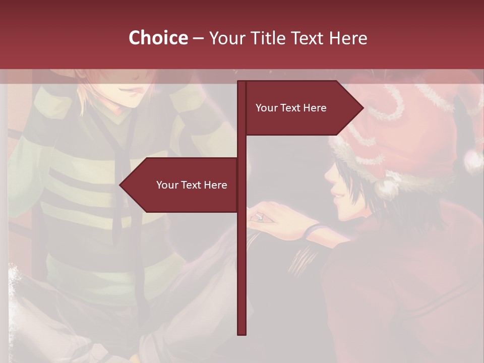 A Couple Of People Sitting Next To Each Other PowerPoint Template