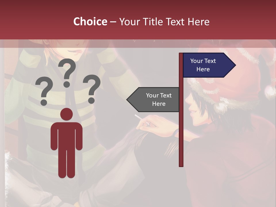 A Couple Of People Sitting Next To Each Other PowerPoint Template