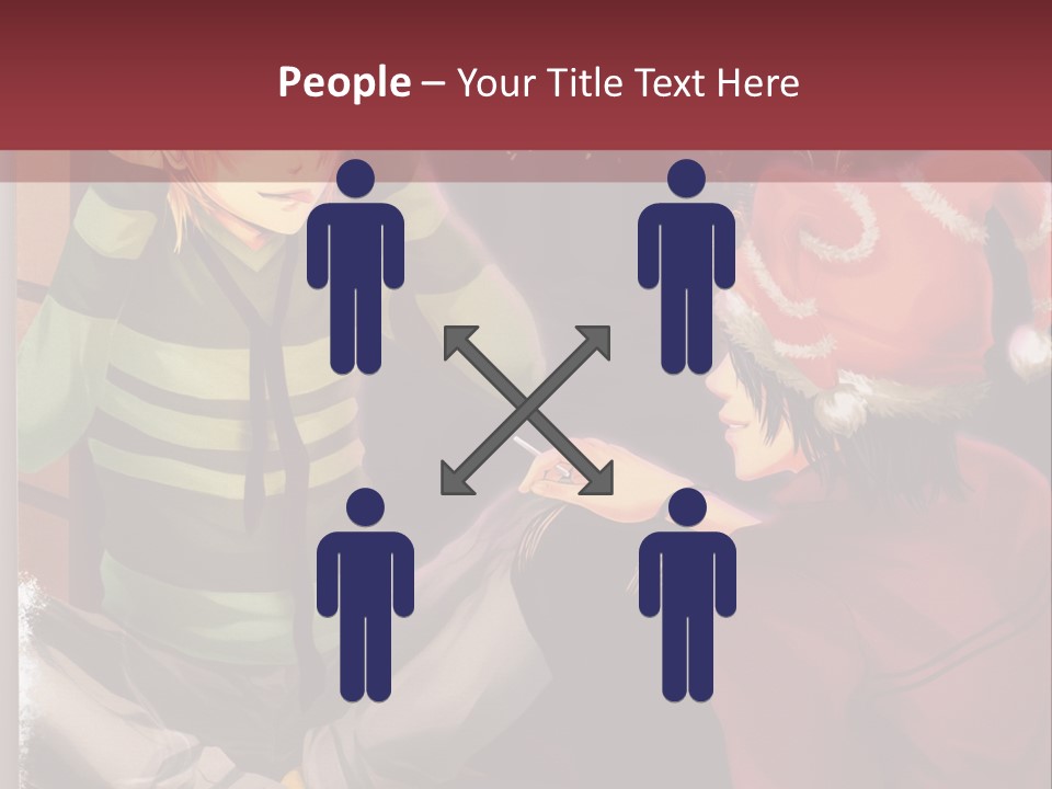 A Couple Of People Sitting Next To Each Other PowerPoint Template