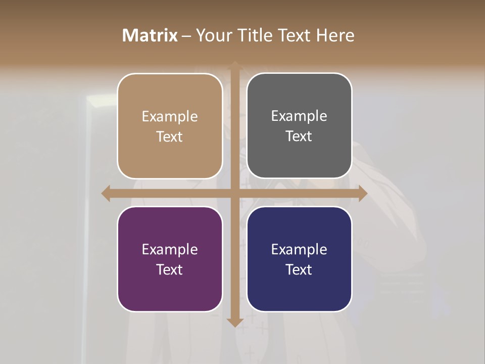 A Man Holding A Pair Of Scissors In His Hand PowerPoint Template
