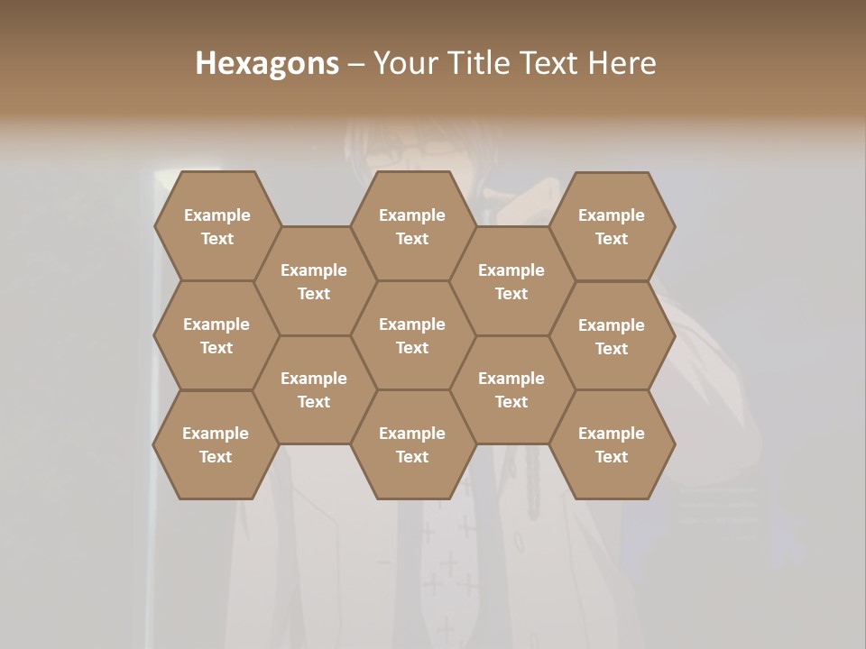 A Man Holding A Pair Of Scissors In His Hand PowerPoint Template