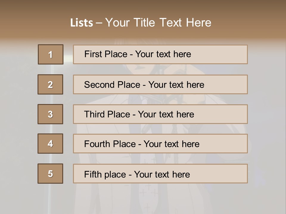 A Man Holding A Pair Of Scissors In His Hand PowerPoint Template