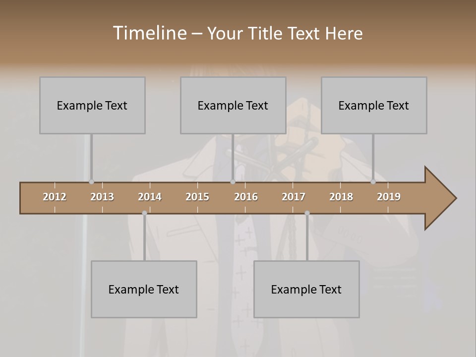 A Man Holding A Pair Of Scissors In His Hand PowerPoint Template