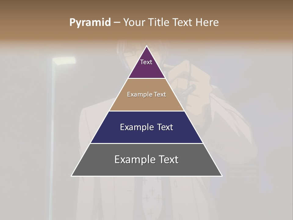 A Man Holding A Pair Of Scissors In His Hand PowerPoint Template
