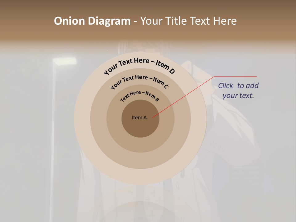 A Man Holding A Pair Of Scissors In His Hand PowerPoint Template