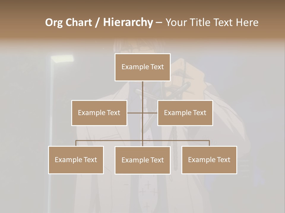 A Man Holding A Pair Of Scissors In His Hand PowerPoint Template