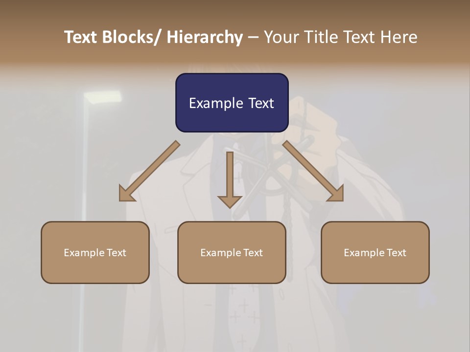 A Man Holding A Pair Of Scissors In His Hand PowerPoint Template